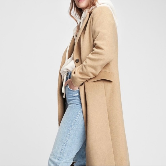 Gap Wool Blend Camel Coat XS-Petite - Picture 6 of 8